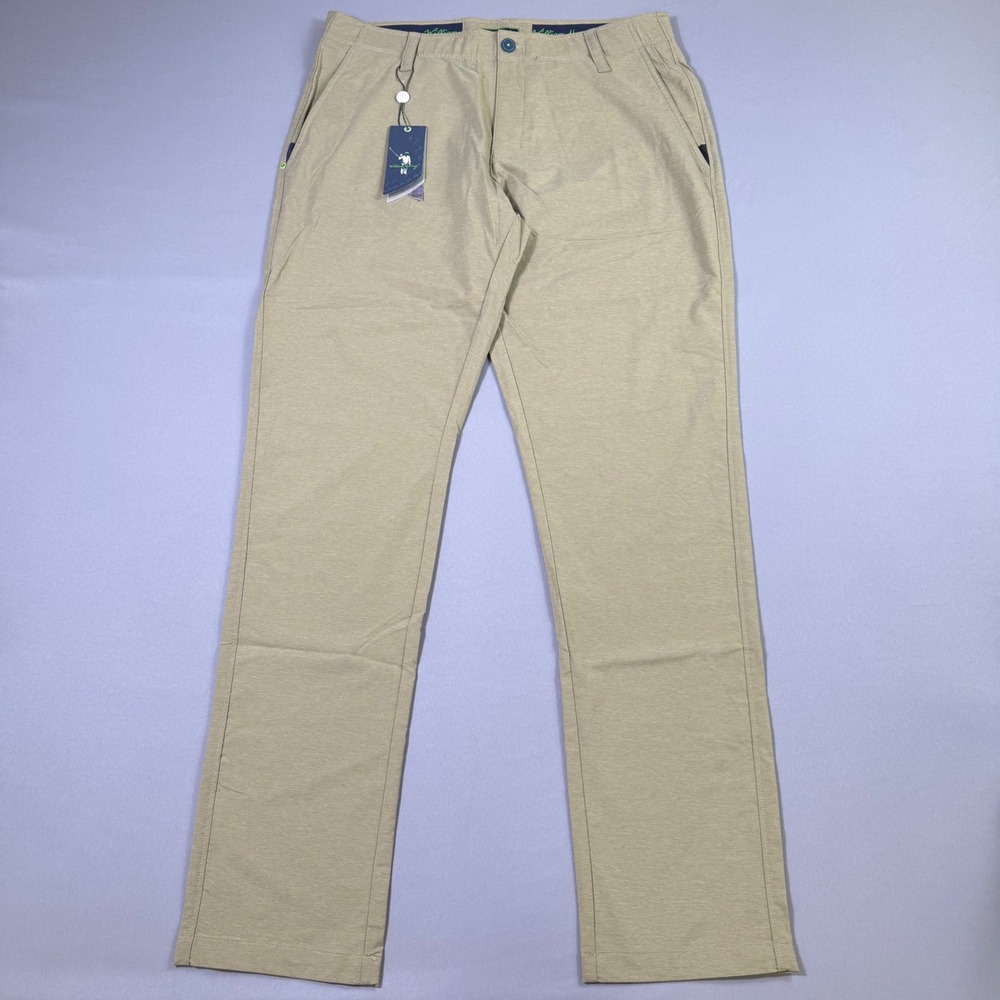 William Murray Golf Pants Mens 34 Tan Straight Fit Stretch Performance‎ NWT